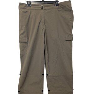 Tilley Adjustable Cargo Outdoor Utility Convertible Hiking camping pant TAUPE 16